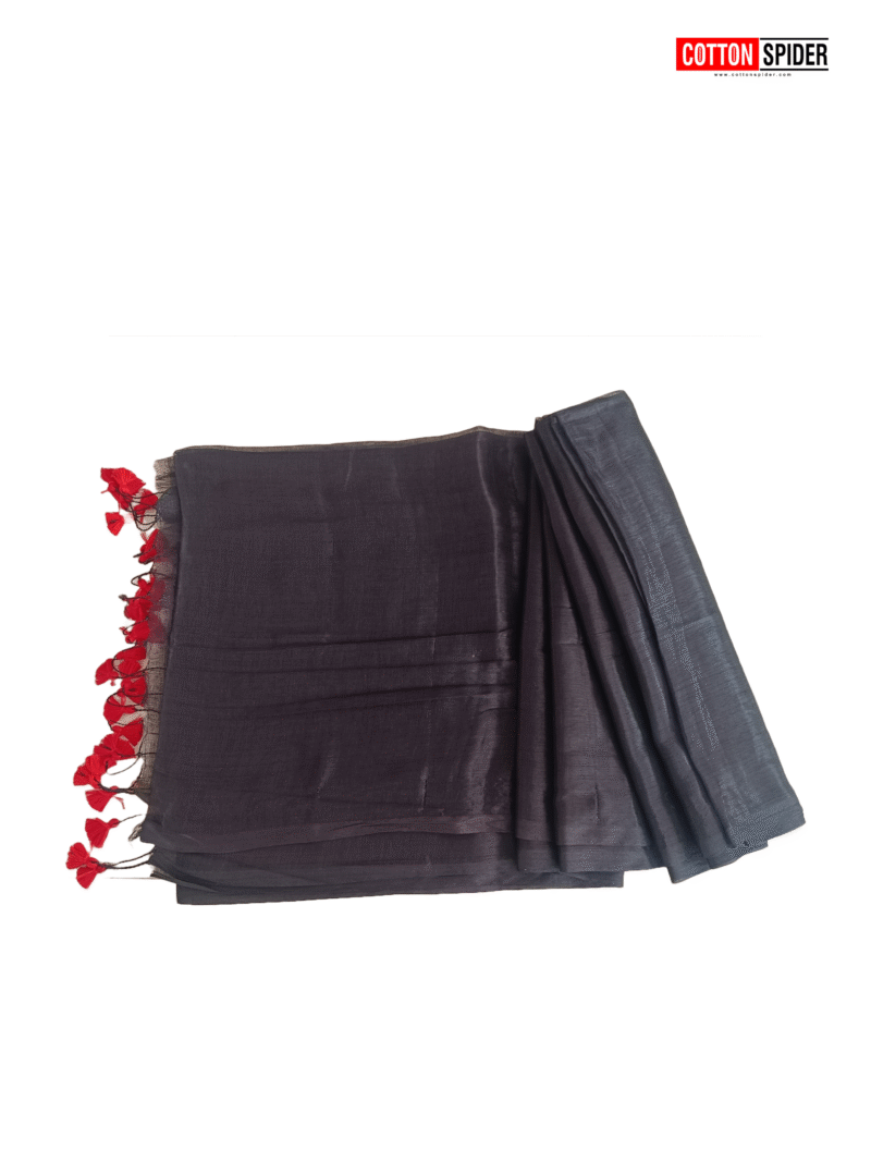 Khadi Black Saree