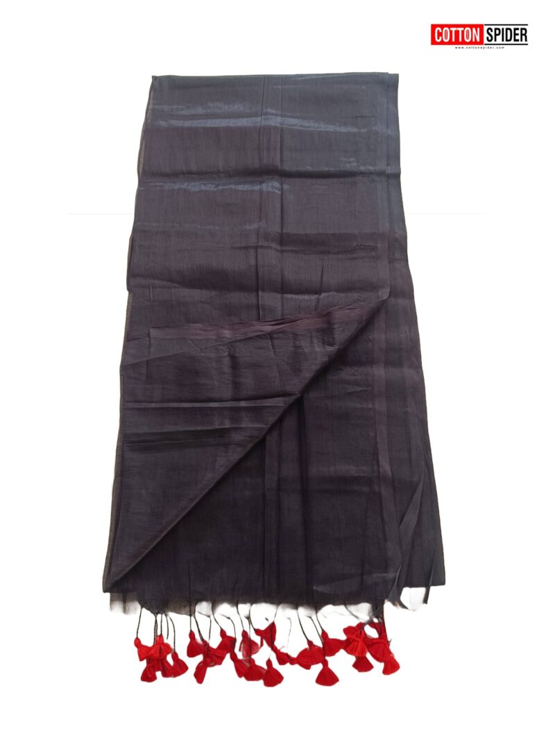 Khadi Black Saree - Image 2