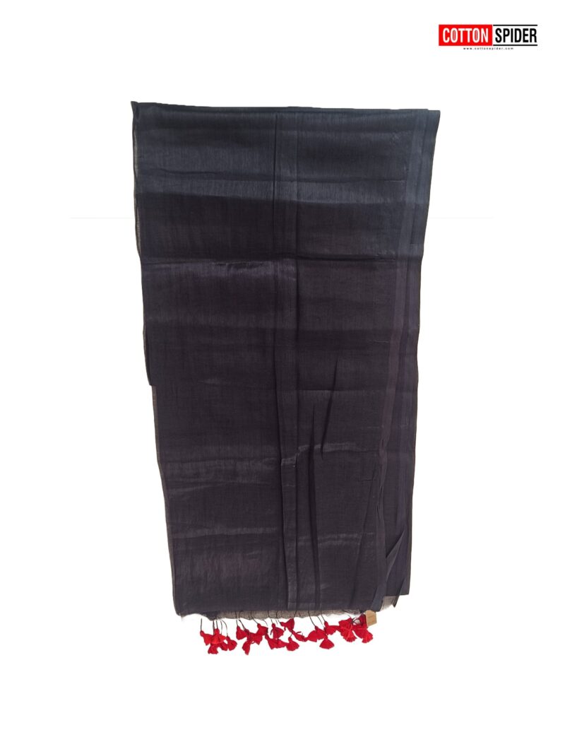 Khadi Black Saree - Image 3