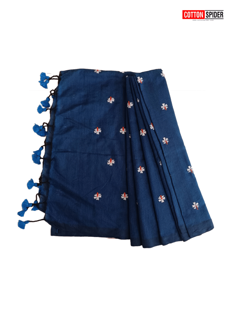 Khadi Blue Saree