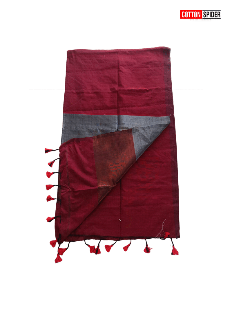 khadi plain red - Image 3