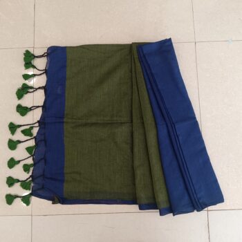 Khadi Green and Blue