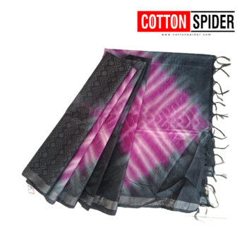 Art silk Black and Purple Design Saree