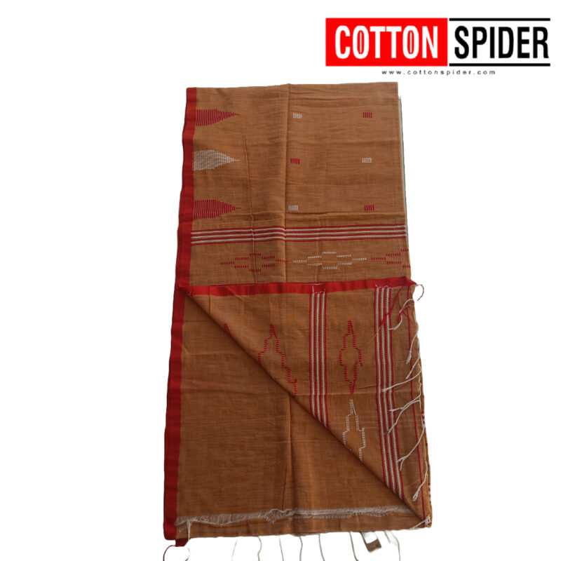 Khadi Brown Saree - Image 3