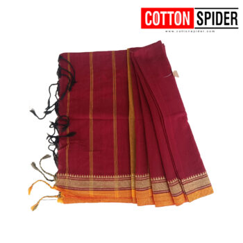 Khadi Red Saree