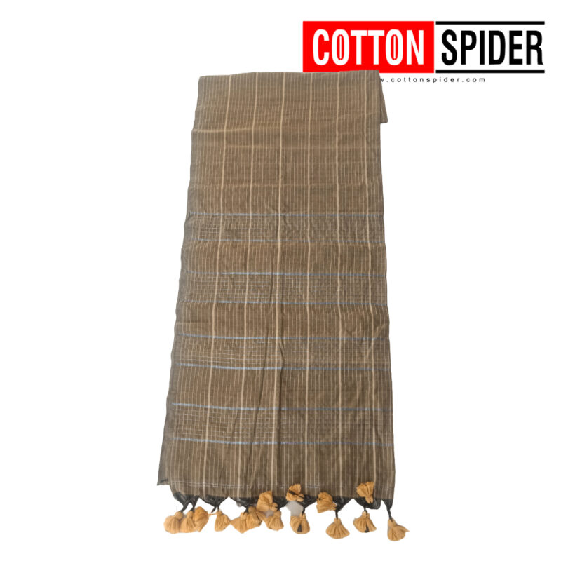 Khadi Brown Shade Saree - Image 3