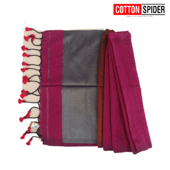 Khadi Pink with Gray