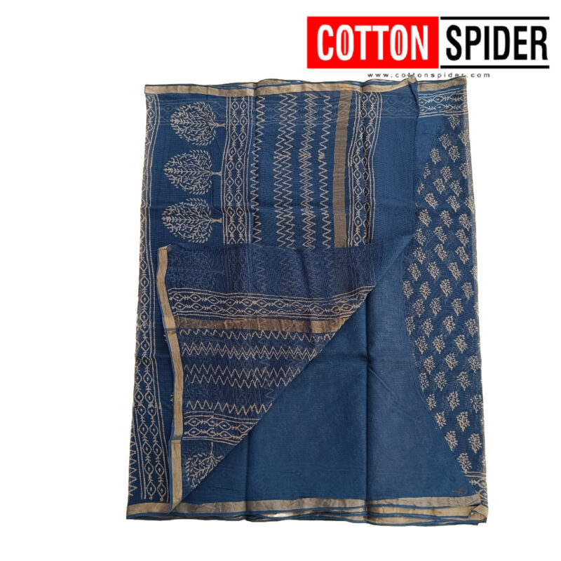 Kota Dark  Blue Saree - Image 2