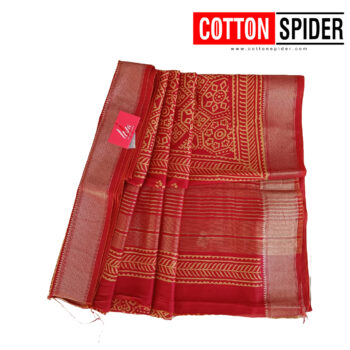 Maheswari Saree_Radiant Ruby color
