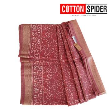 Maheswari Saree_Apricot-hued Colour