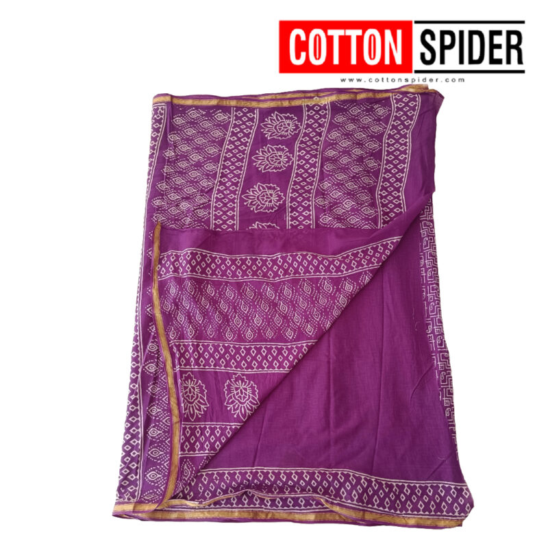 MulMul Lavender  Saree - Image 2