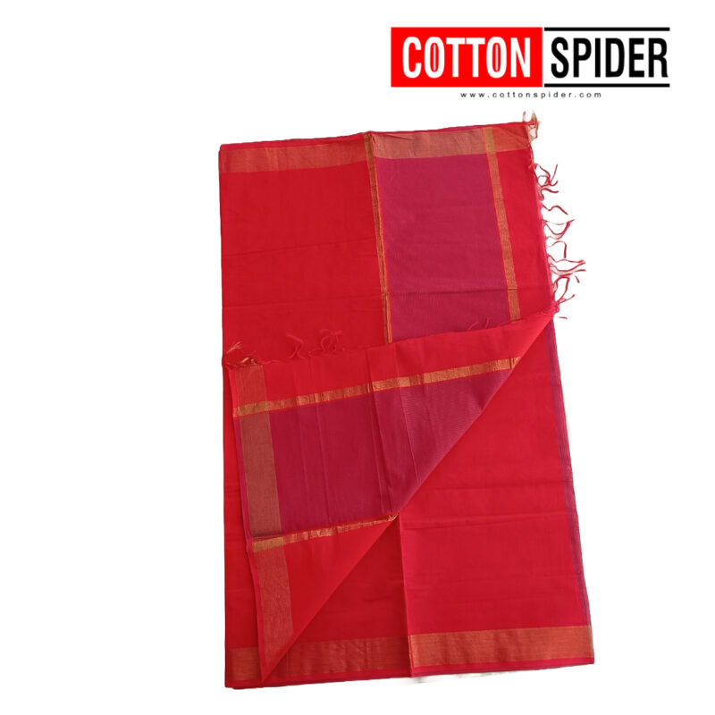 Negamam Light Orange and Pink Saree - Image 2