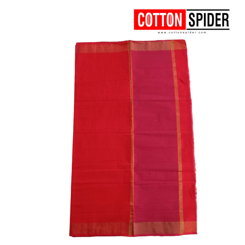 Negamam Light Orange and Pink Saree - Image 3