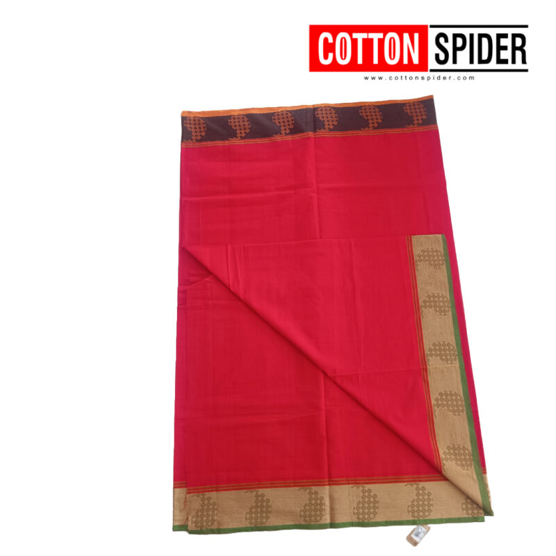 Negamam Dark Candy Pink Saree - Image 2