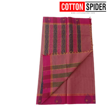 Negamam Brown Shade with Pink Border  Saree - Image 2