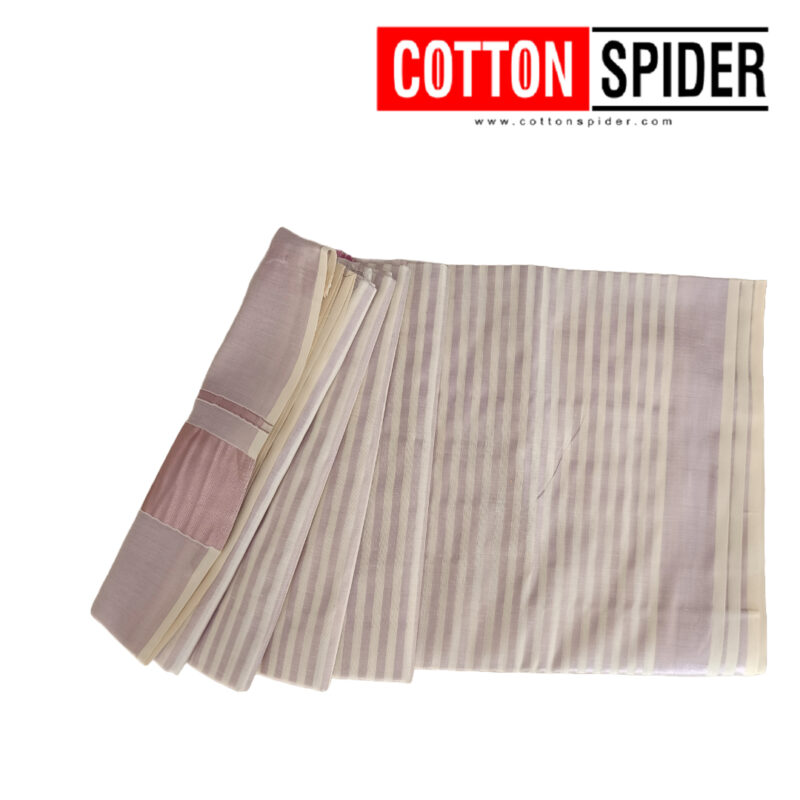 Kerala Off-White with Stright Line Design  Saree