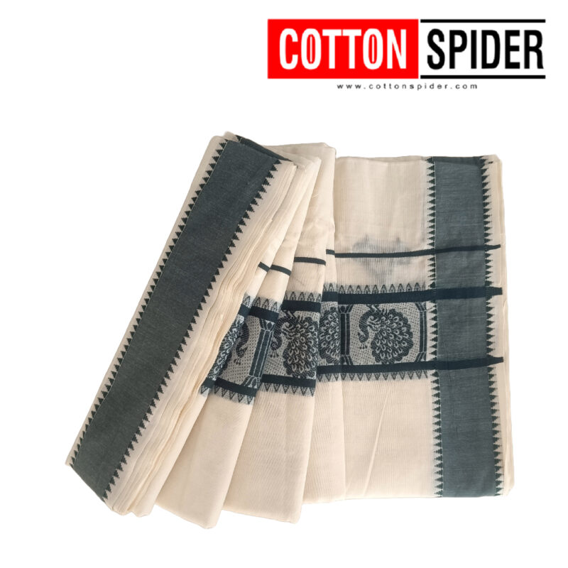 Kerala White with Black  Border Saree
