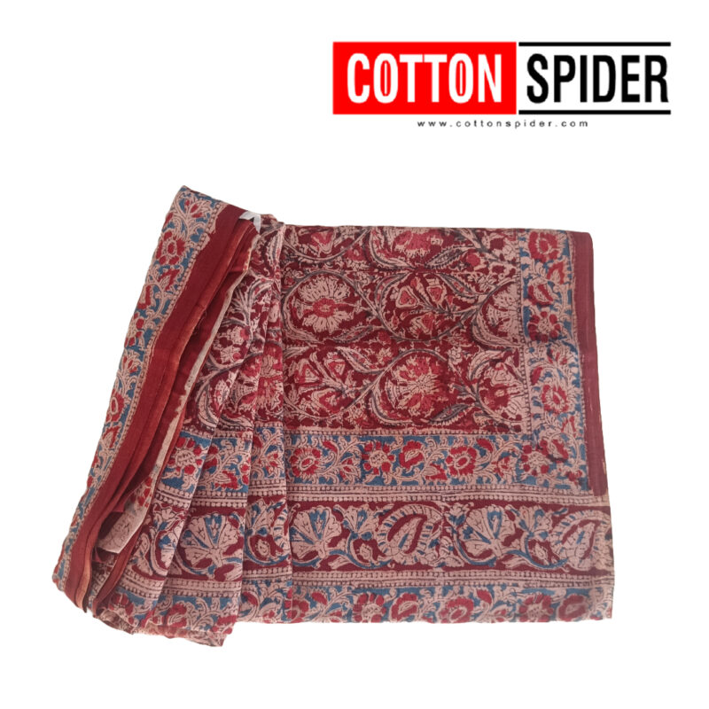Kalamkari Red Design Saree