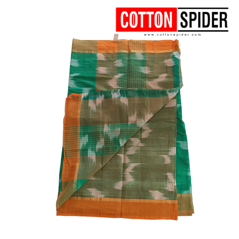 Pochampally Green Design saree - Image 2
