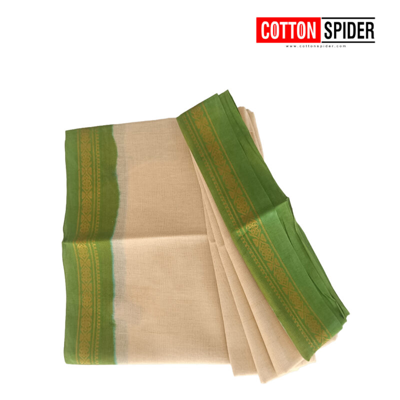 Sungadi Sandle with Dark Green Border Saree