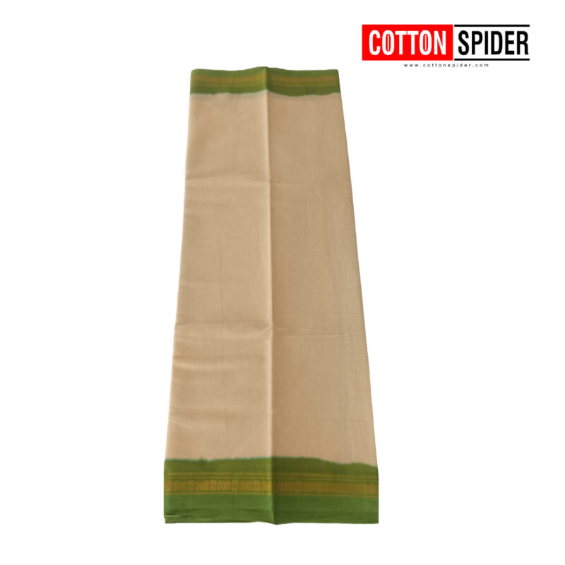 Sungadi Sandle with Dark Green Border Saree - Image 3