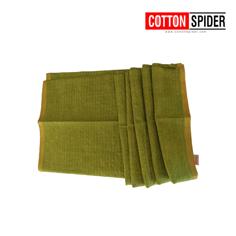 Sungadi Green Checked Saree