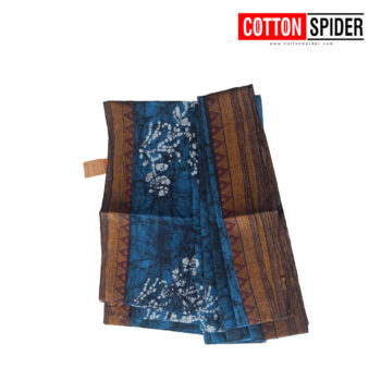 Sungadi  Blue with Whie Design Saree