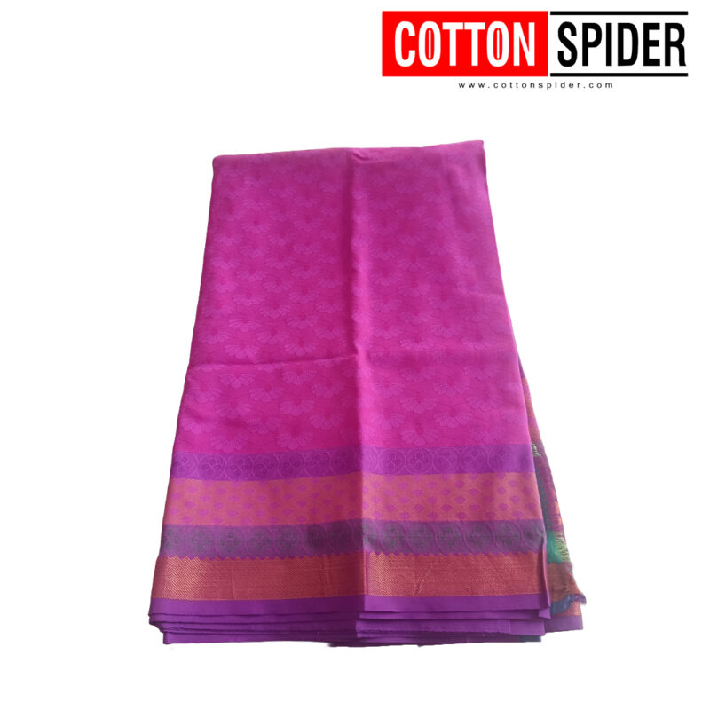 Bud Silk Violet Saree - Image 2