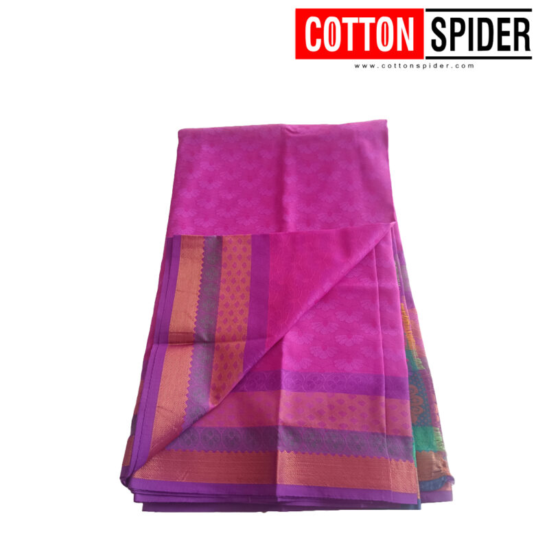 Bud Silk Violet Saree - Image 3