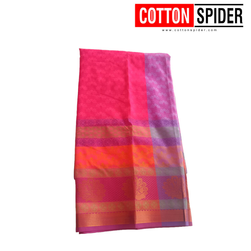 Bud Silk Pink Saree - Image 2