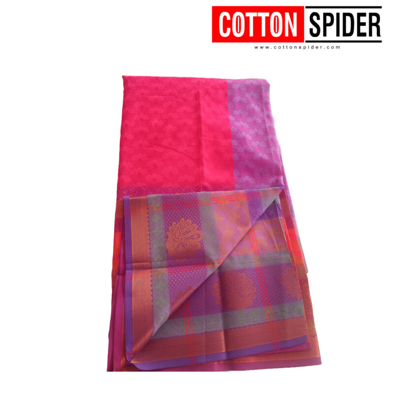 Bud Silk Pink Saree - Image 3