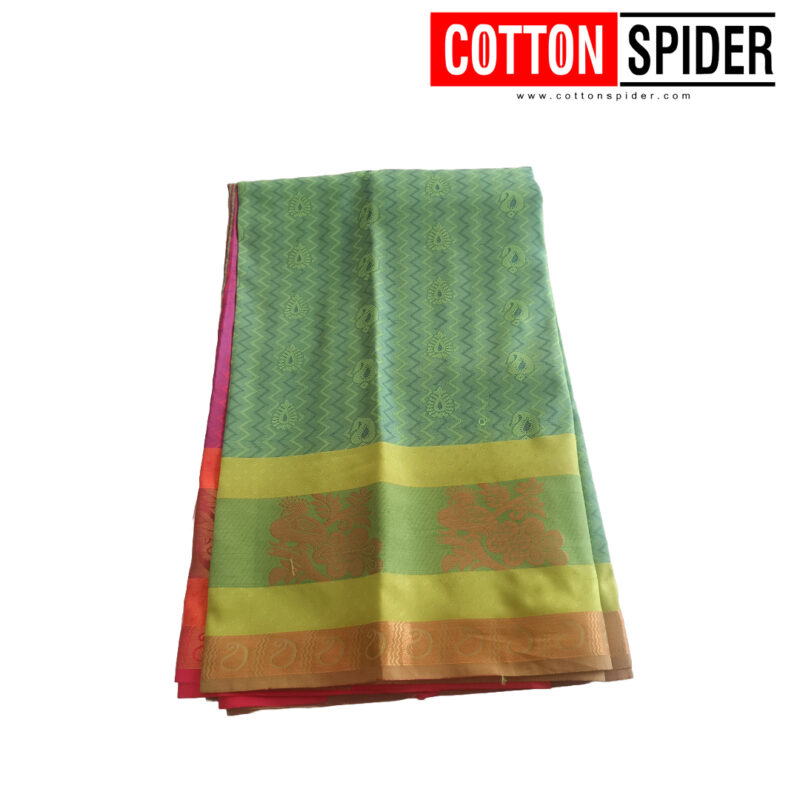 Bud Silk Green Saree - Image 2