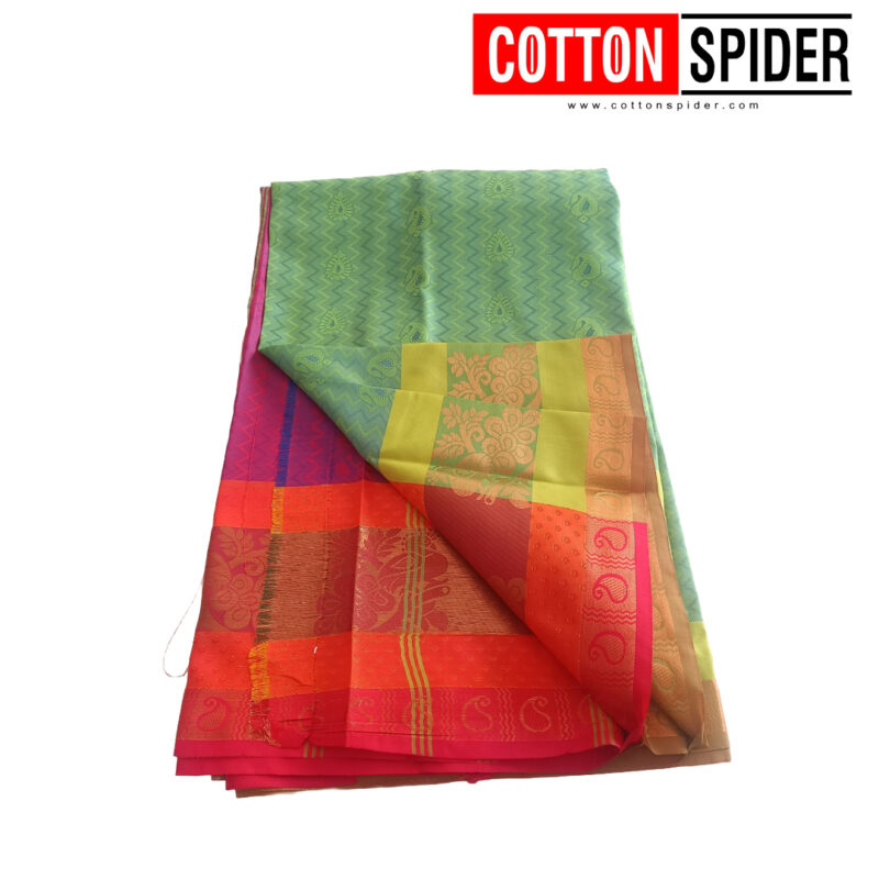 Bud Silk Green Saree - Image 3