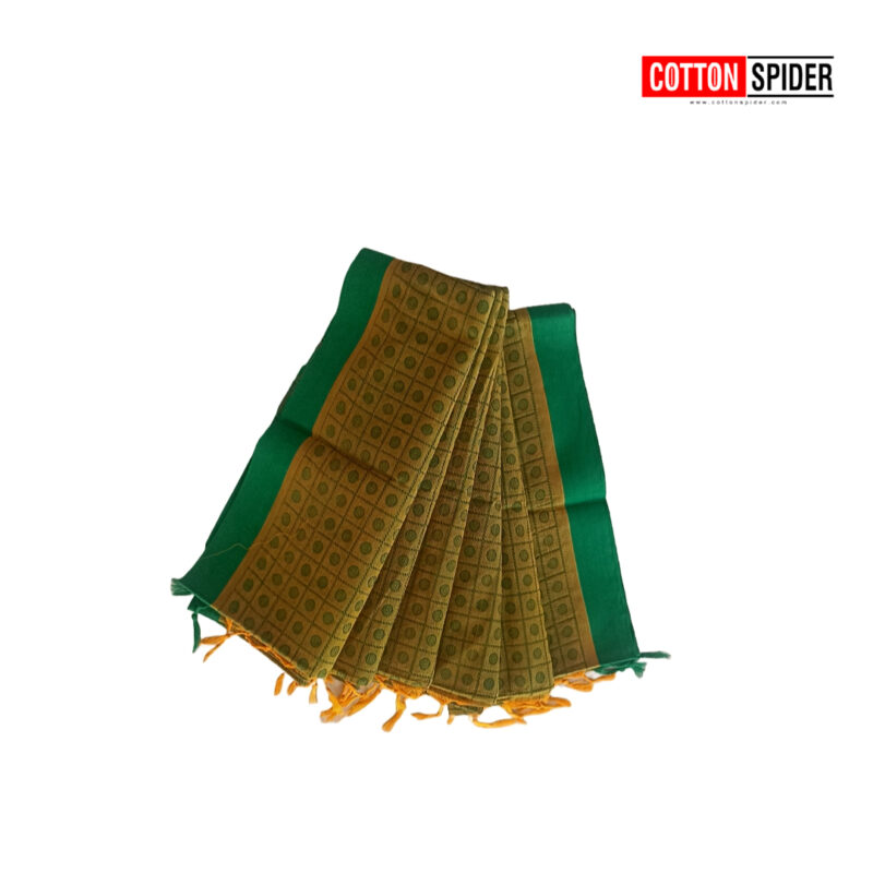 Chettinadu Light Green Saree with Green Border