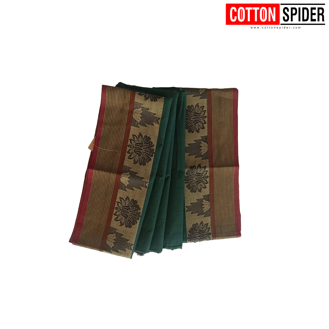 Chettinadu Green Saree with Sandle Border
