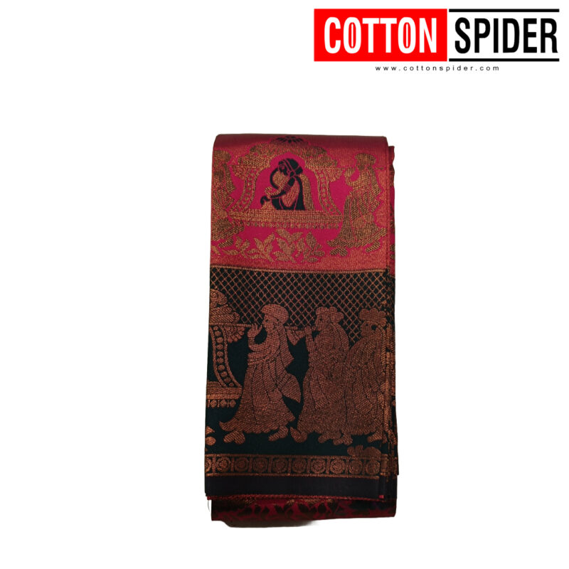 Soft Silk Pink Saree with Green Border