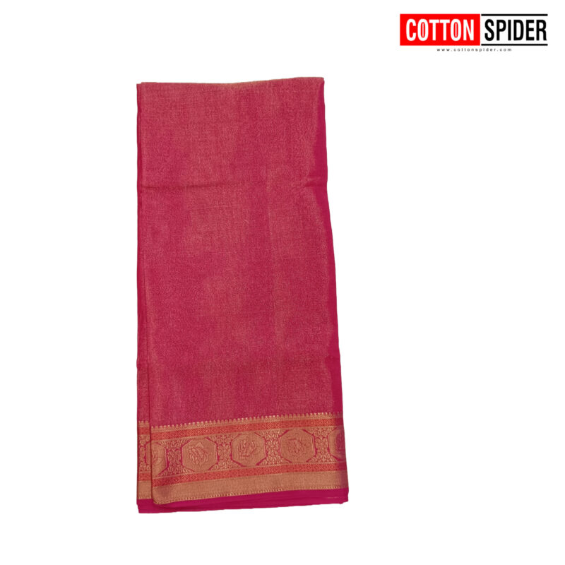 Soft Silk Pink Saree - Image 2