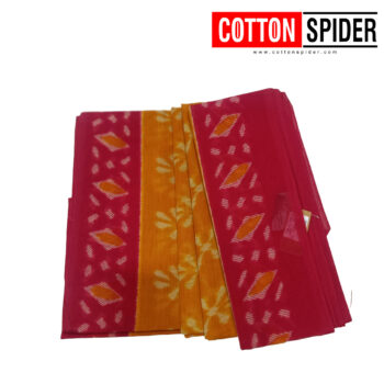 Fancy Cotton Yellow  Saree with Pink Border