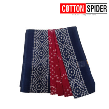 Fancy Cotton Pink  Saree with Blue Border