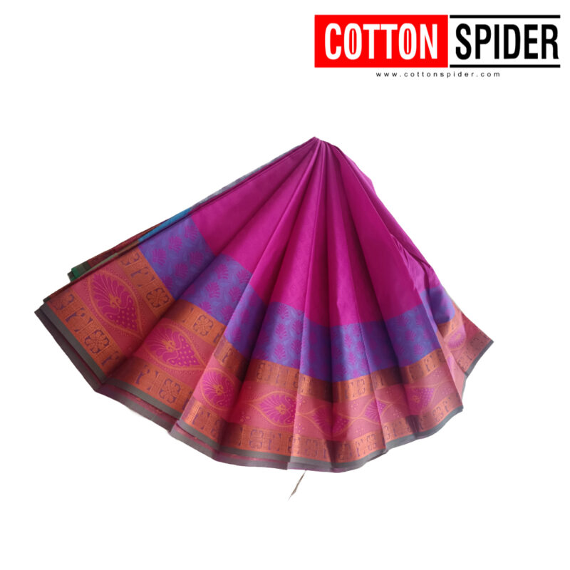 Bud Silk Purple Saree - Image 2