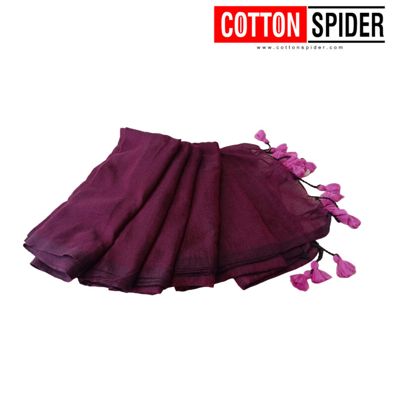 Khadi  Dark Violet Saree