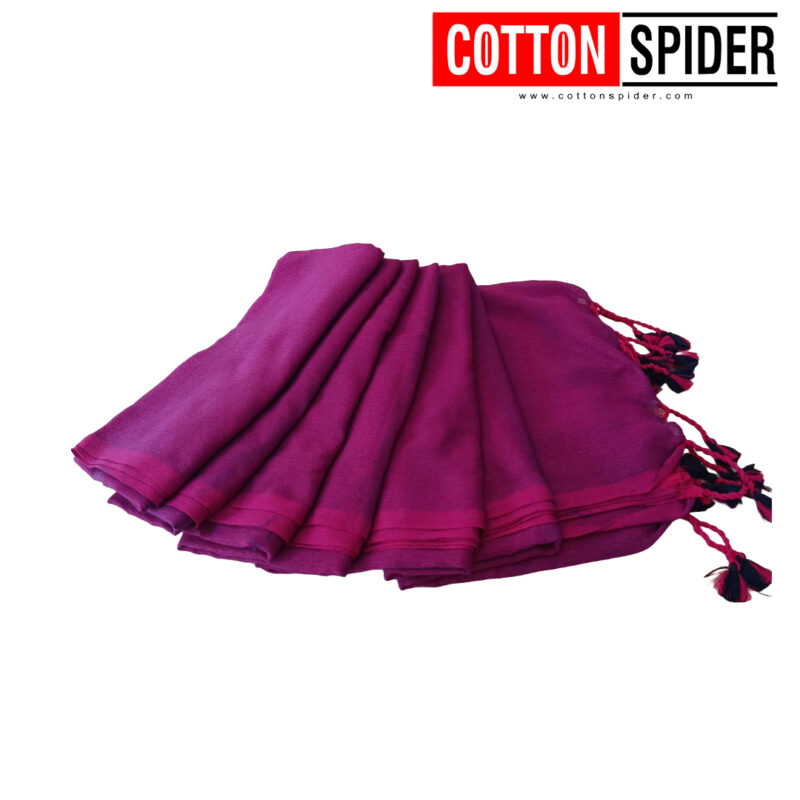 Khadi  Dark Violet Saree