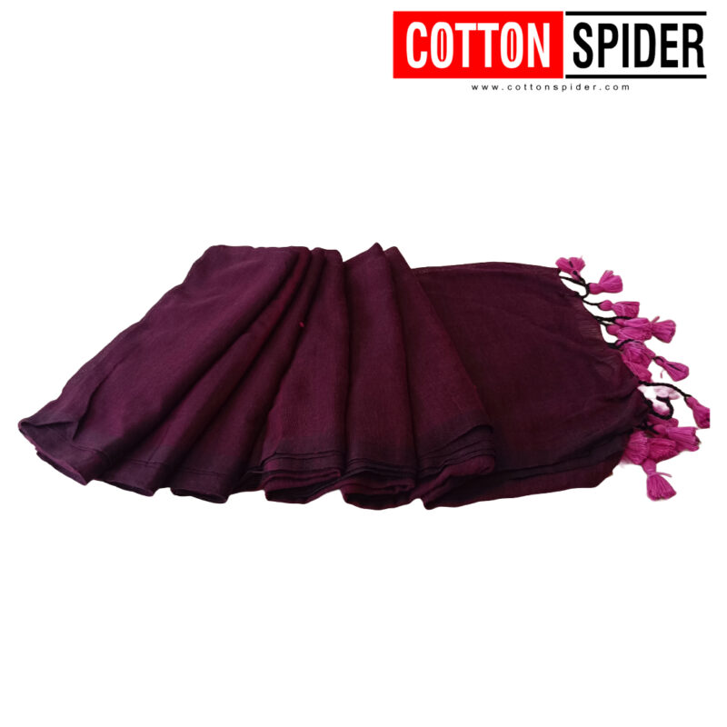 Khadi  Dark Violet Saree