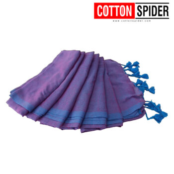 Khadi  Purple Saree