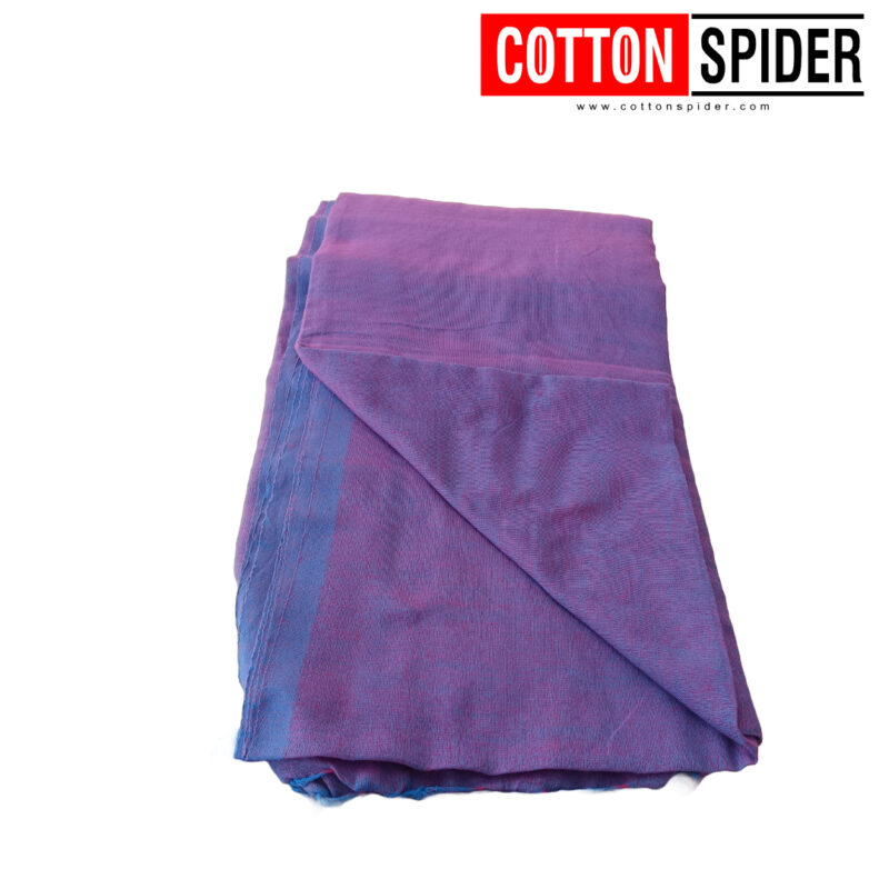 Khadi  Purple Saree - Image 3