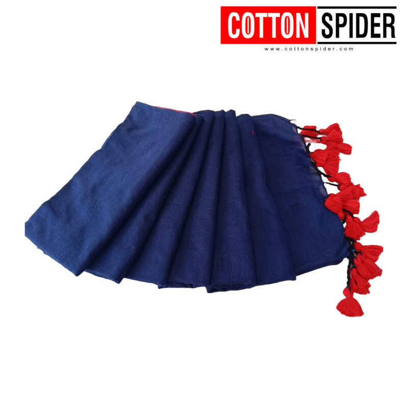 Khadi  Blue Saree