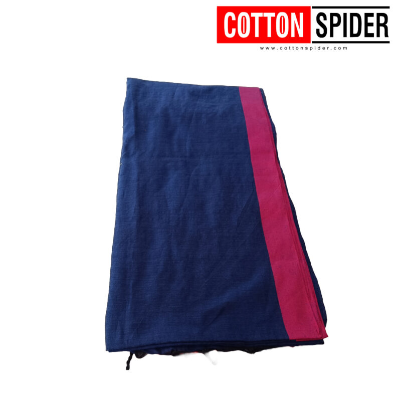 Khadi  Blue Saree - Image 2