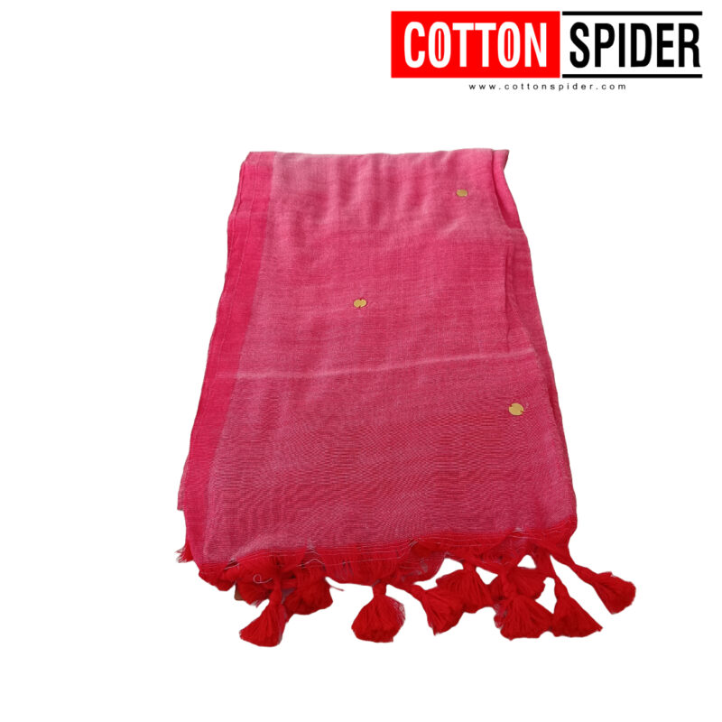 Khadi Pink Saree - Image 2