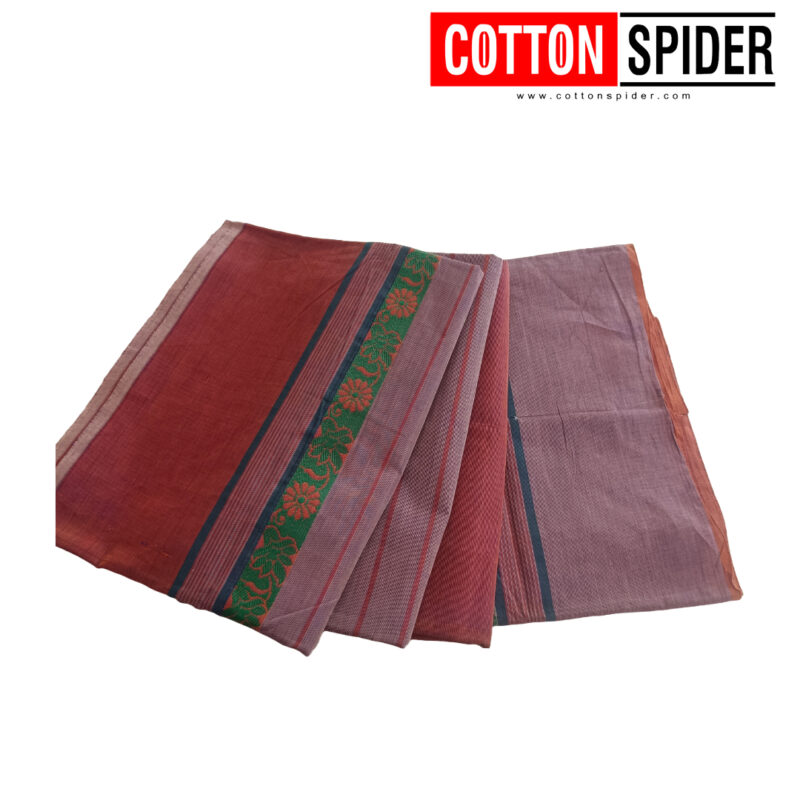 Negamam  Brown Saree with Red