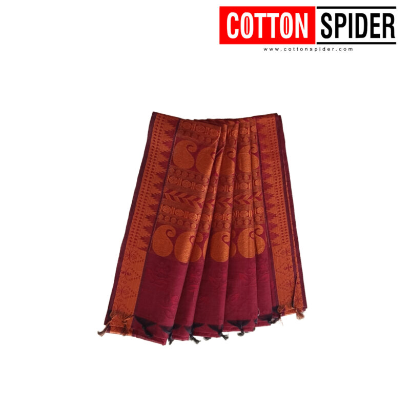 Negamam Dark Red Saree